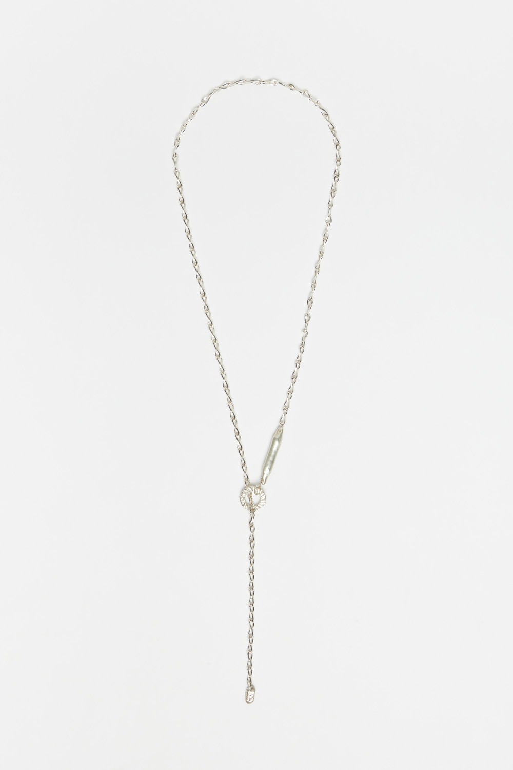 Safety-Pin Pendent Chain Necklace (M)