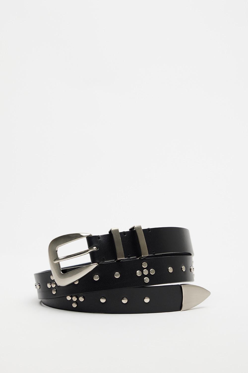 Stud Western Leather Belt (W)
